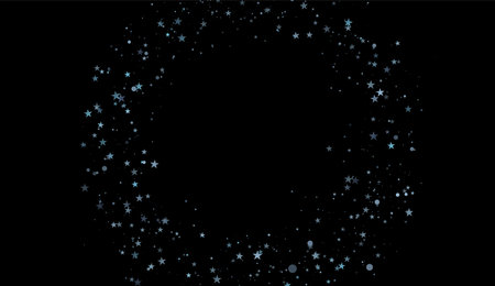 Round blue stars and dots abstract background. Retro vector designのイラスト素材