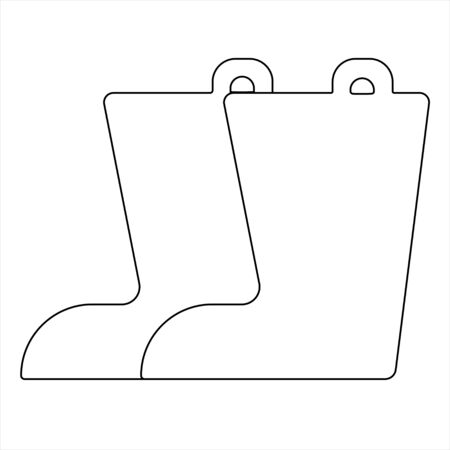 boots for the garden, walking, children. vector illustration.のイラスト素材