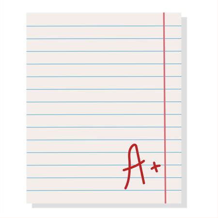 a sheet of notebook in a line