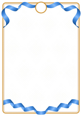 Frame and border of ribbon with the colors of the Somalia flag, template elements for your certificate and diplomaのイラスト素材