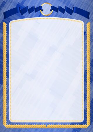 Border made with New Zealand national flag. Brush stroke frame. Template elements for your certificate and diploma. Vertical orientation.のイラスト素材
