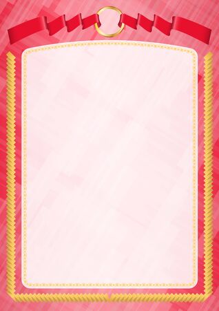 Border made with Kyrgyzstan national flag. Brush stroke frame. Template elements for your certificate and diploma. Vertical orientation.のイラスト素材