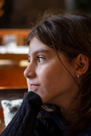 Young Girl Relaxation Contemplation Leisure Concept