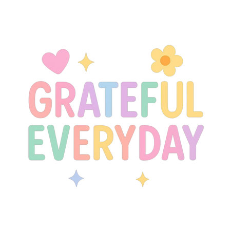Grateful every day. Sticker for social media content.の素材
