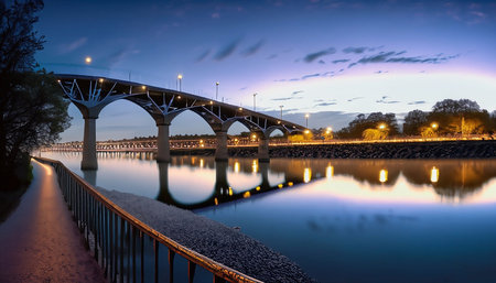 Bridge over the Vistula river in Krakow, Polandの素材