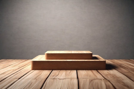 Minimalist Podium for Product Display on Pastel Backgroundの素材