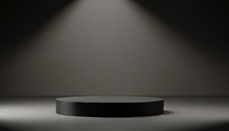 Minimalist Podium for Product Display on Pastel Backgroundの素材