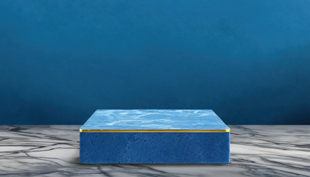Minimalist Podium for Product Display on Pastel Backgroundの素材