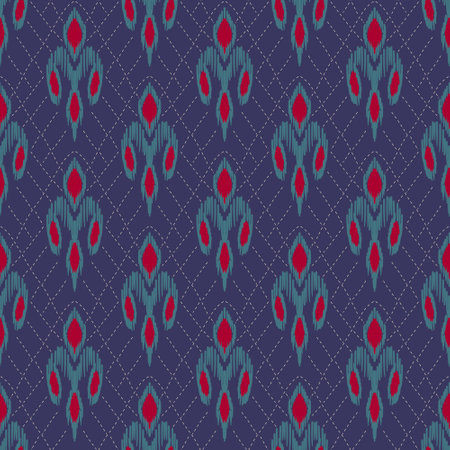 Ethnic boho seamless pattern. Ikat. Print. Repeating background. Cloth design, wallpaper.