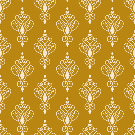Seamless pattern with decorative ornament. Vector illustration. Vintage background.の写真素材