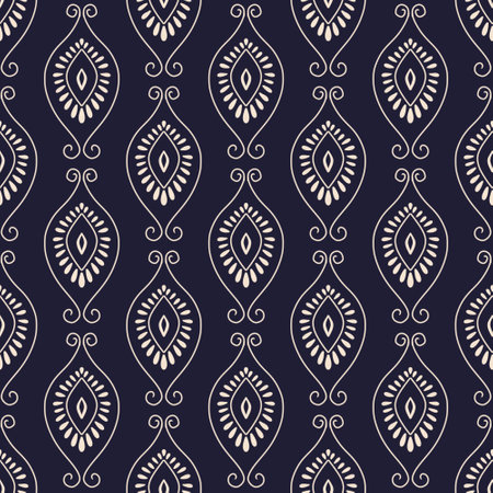 Seamless vector ornament. Modern geometric pattern with repeating elements. Blue and white patternの写真素材