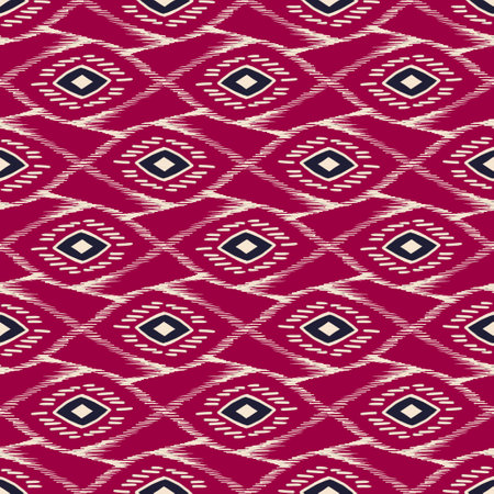 Ethnic boho seamless pattern. Ikat. Print. Repeating background. Cloth design, wallpaper.の写真素材