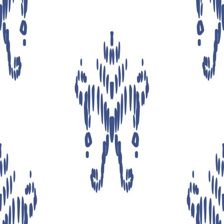 Seamless Ikat Pattern. Abstract background for textile design, wallpaper, surface textures, wrapping paper.の写真素材