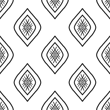 Ethnic boho seamless pattern. Traditional ornament. Tribal pattern. Folk motif. Can be used for wallpaper, textile, wrapping, web page background.の写真素材