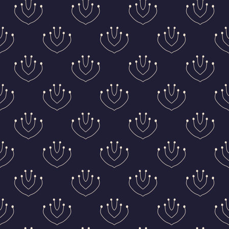 Seamless pattern with white rhombus on dark blue backgroundの写真素材