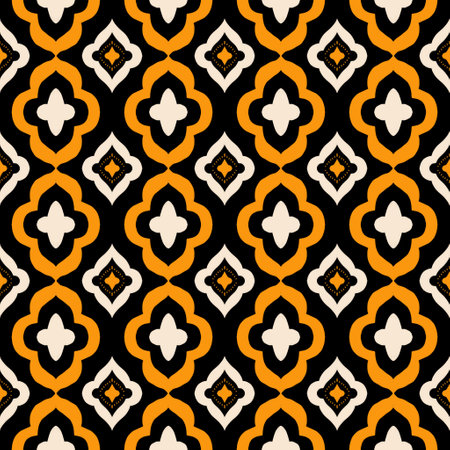 Seamless pattern with abstract geometric ornament. Stylish background.の写真素材
