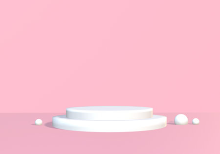 Abstract scene podium mockup. Award ceremony concept. 3d renderの写真素材