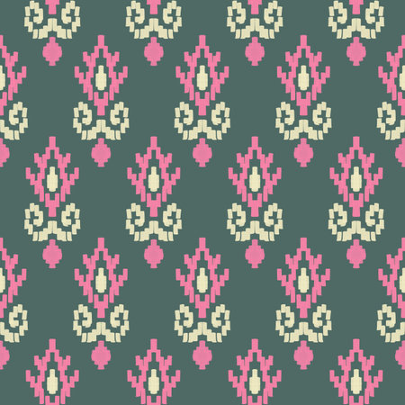 Ethnic boho ornament. Seamless pattern. Tribal motif. Vector illustration for web design or print.の写真素材