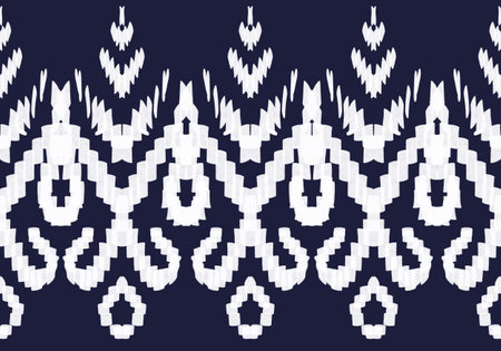 Ikat geometric folklore ornament with diamonds. Tribal ethnic vector texture. Seamless striped pattern in Aztec style. Folk embroidery. Indian, Scandinavian, Gypsy, Mexicaの写真素材