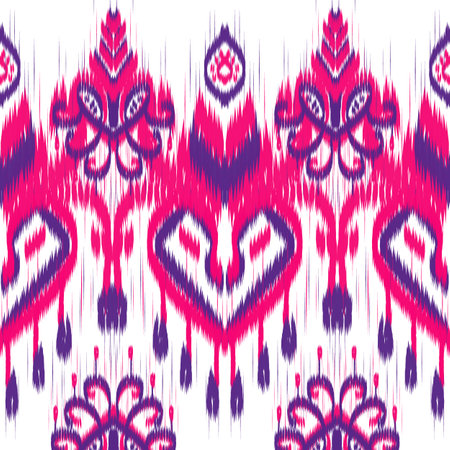 Ikat Seamless Pattern Design for Fabric. Ethnic fabric. Bohemian fashion.の写真素材