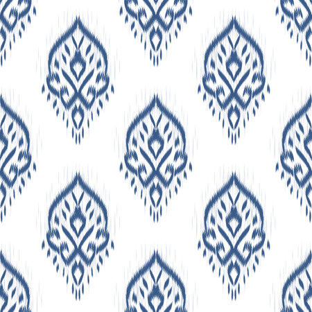 Ikat geometric folklore ornament with diamonds. Tribal ethnic vector texture. Seamless striped pattern in Aztec style. Folk embroidery. Indian, Scandinavian, Gypsy, Mexican, African rug.の写真素材