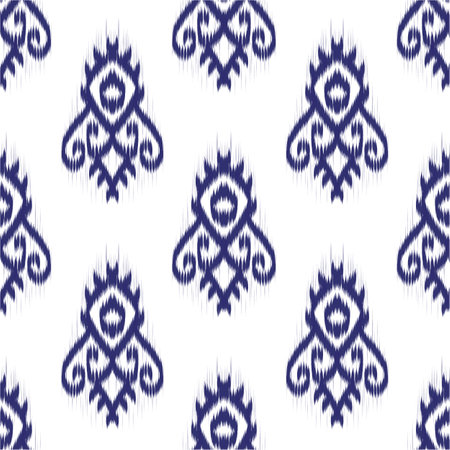 Ikat geometric folklore ornament with diamonds. Tribal ethnic vector texture. Seamless striped pattern in Aztec style. Folk embroidery. Indian, Scandinavian, Gypsy, Mexican, African rug.の写真素材