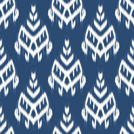 Ikat Seamless Pattern Design for Fabric. Ethnic fabric. Bohemian fashion.の写真素材