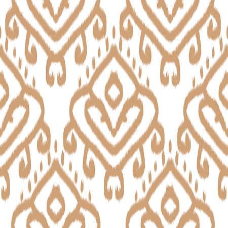 Ikat border. Geometric folk ornament. Tribal vector texture. Seamless striped pattern in Aztec style. Ethnic embroidery. Indian, Scandinavian, Gypsy, Mexican, African rug.の写真素材