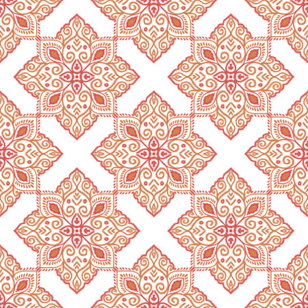 Seamless oriental pattern in the style of baroque.