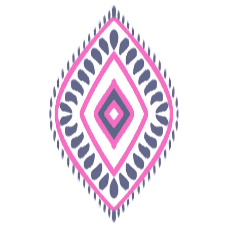 Ikat Flower Pattern Ethnic Geometric native tribal boho motif aztec textile fabric carpet mandalas Africanの写真素材