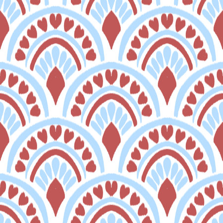 flowers Ikat Pattern Ethnic Geometric native tribal boho motif aztec textile fabric carpet mandalas...