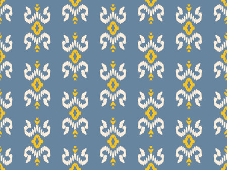 backgroundIkat Flower Pattern Ethnic Geometric native tribal boho motif aztec textile fabric carpet mandalas Africanの写真素材