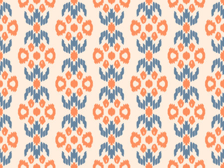 backgroundIkat Flower Pattern Ethnic Geometric native tribal boho motif aztec textile fabric carpet mandalas Africanの写真素材