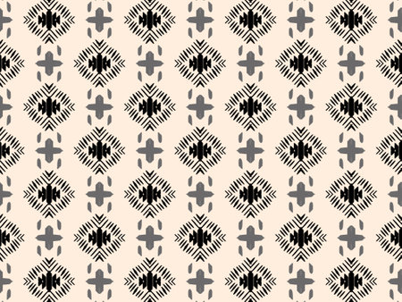backgroundIkat Flower Pattern Ethnic Geometric native tribal boho motif aztec textile fabric carpet mandalas Africanの写真素材