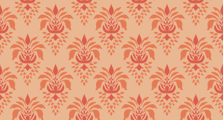 Seamless floral damask pattern. Vector background. Textile rapport.のイラスト素材