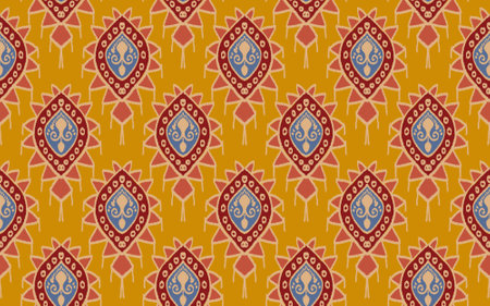Ethnic floral seamless pattern. Abstract kaleidoscope fabric design texture