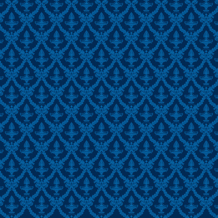 seamless luxury ornamental background. Blue Damask seamless floral pattern. Royal wallpaper.のイラスト素材