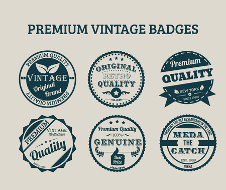 Premium Vintage Badgesのイラスト素材