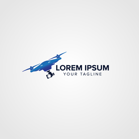 Drone media Logo concept design templatesのイラスト素材