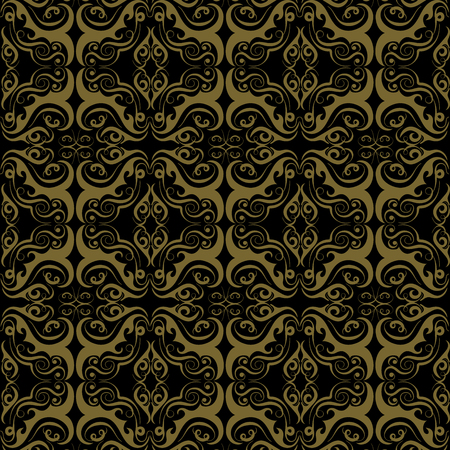 Seamless luxury ornamental background. Gold  Damask seamless floral pattern. Royal wallpaper.のイラスト素材