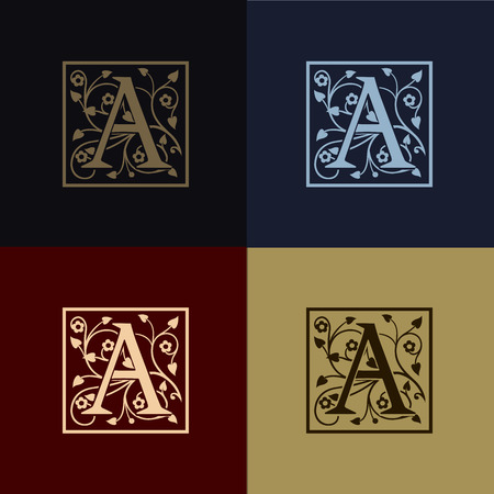 letter A Decoration designのイラスト素材