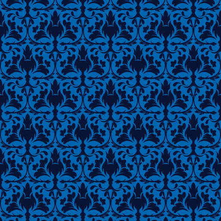 seamless luxury ornamental background. Blue Damask seamless floral pattern. Royal wallpaper.のイラスト素材