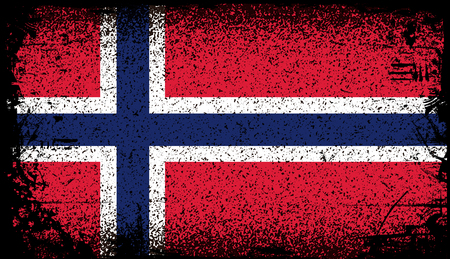Norway Grunge flag.のイラスト素材