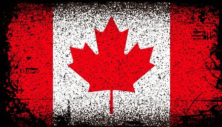 Canada Grunge Flag.のイラスト素材