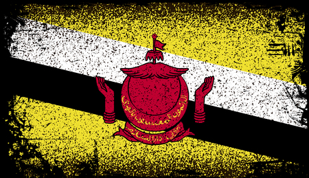 Brunei Grunge F.lagのイラスト素材