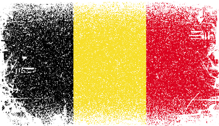 Belgium Grunge flagのイラスト素材