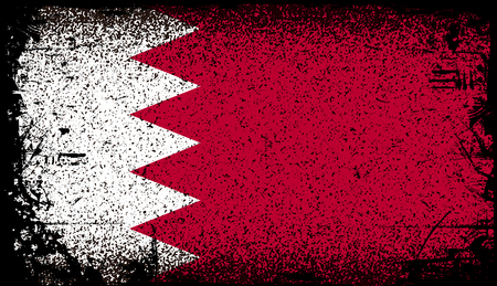 Bahrain Grunge Flagのイラスト素材