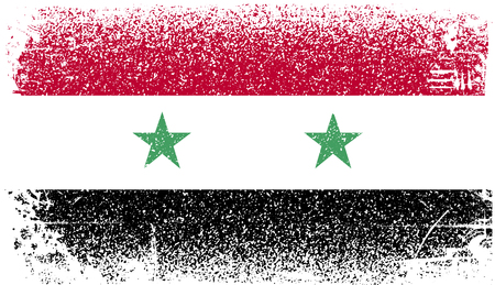 Syria Grunge flagのイラスト素材