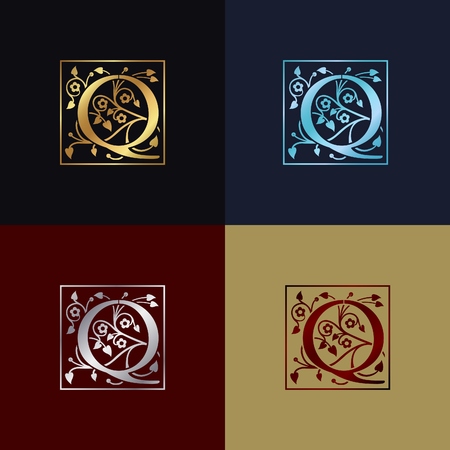 Letter Q Decorative Logoのイラスト素材