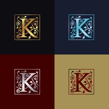 Letter K Decorative Logoのイラスト素材